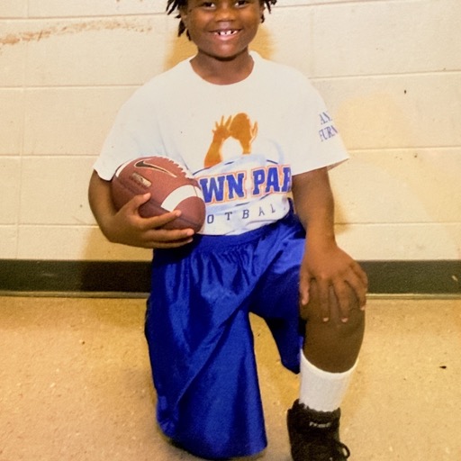 Jaylen Sinegal on the flag football field